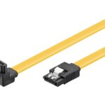 Goobay SATA III kabel 0,3 m GUL vinklad