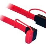 Goobay SATA kabel 0,5m Röd vinklad
