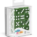 Oakie Doakie Dice D6 Dice 16 mm Marble - Green (12)