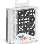 Oakie Doakie Dice D6 Dice 16 mm Marble - Black (12)