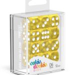 Oakie Doakie Dice D6 Dice 16 mm Marble - Yellow (12)