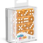 Oakie Doakie Dice D6 Dice 16 mm Marble - Orange (12)