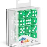 Oakie Doakie Dice D6 Dice 16 mm Translucent - Green (12)