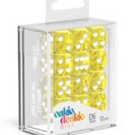 Oakie Doakie Dice D6 Dice 16 mm Translucent - Yellow (12)