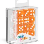 Oakie Doakie Dice D6 Dice 16 mm Translucent - Orange (12)