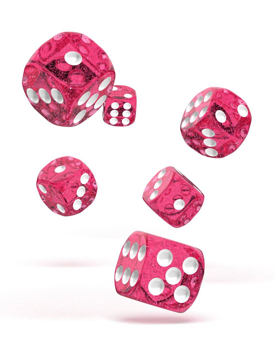 Oakie Doakie Dice D6 Dice 16 mm Speckled - Pink (12) - Bild 4