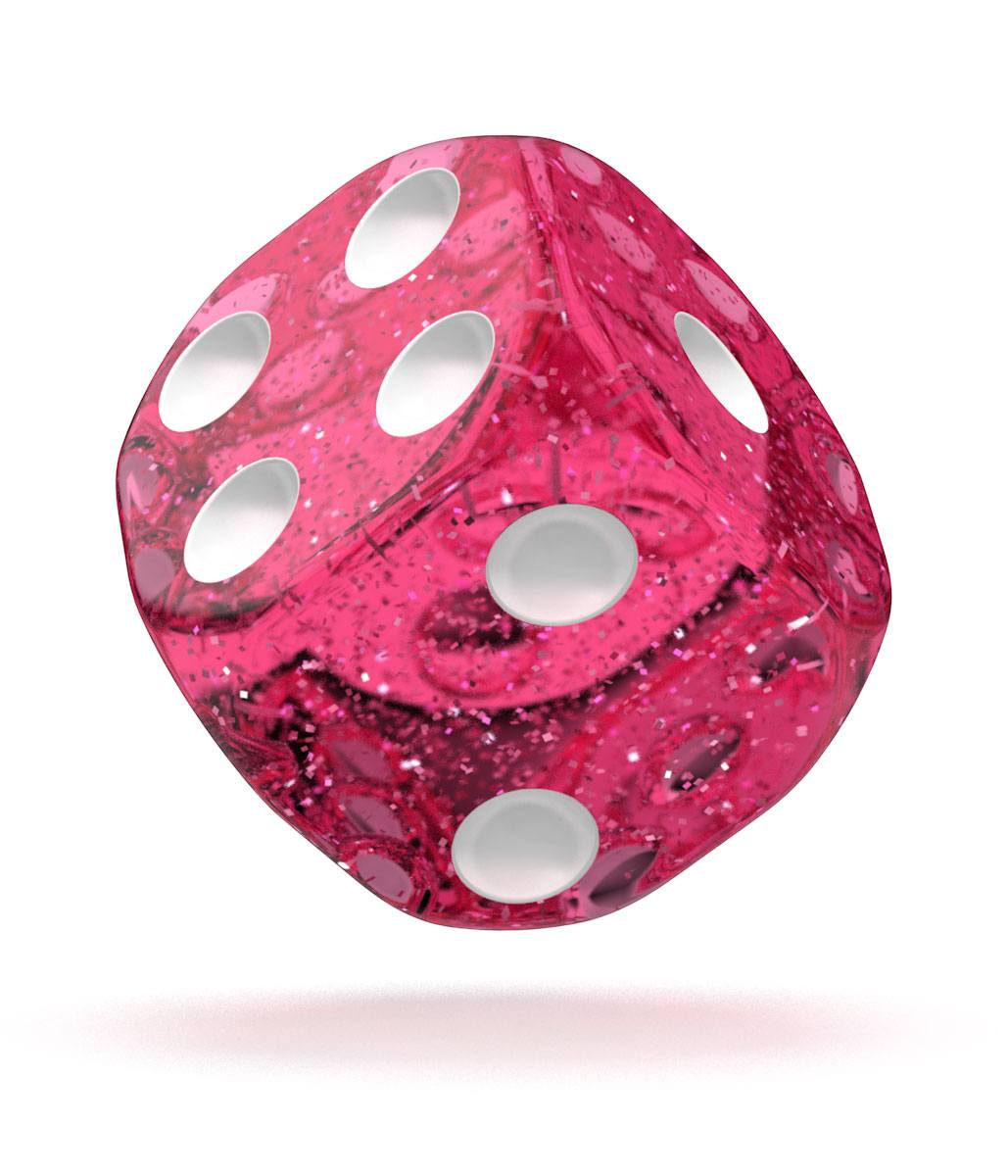 Oakie Doakie Dice D6 Dice 16 mm Speckled - Pink (12) - Bild 3