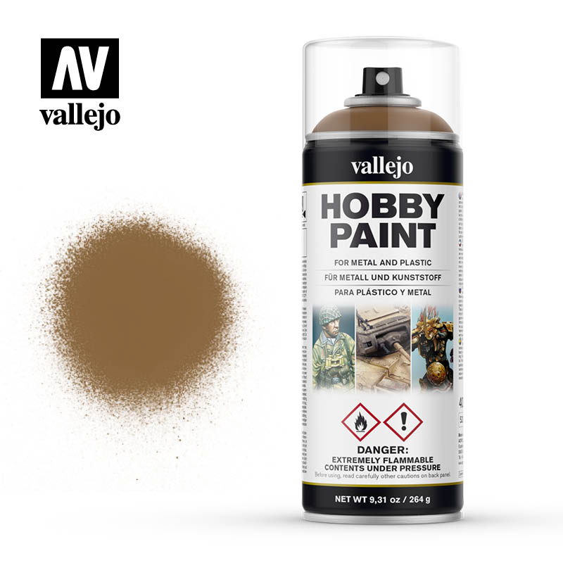Vallejo Hobby Paint Spray: Leather Brown (400 ml)