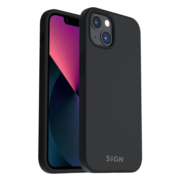 SiGN Liquid Silicone Case för iPhone 14 - Svart