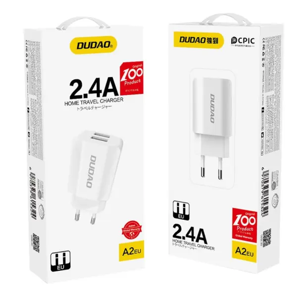 Dudao A2EU Adapter 12Watt 2xUSB-A