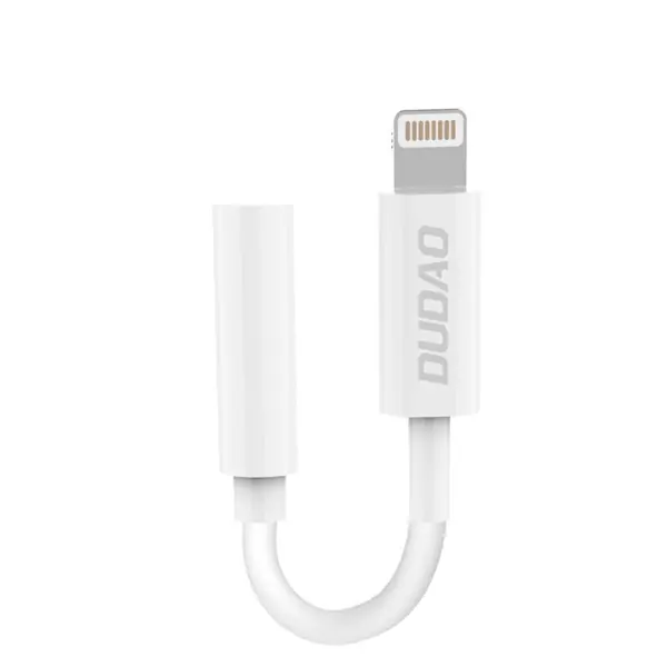 Dudao L16i Lightning to 3.5mm Jack adapter white