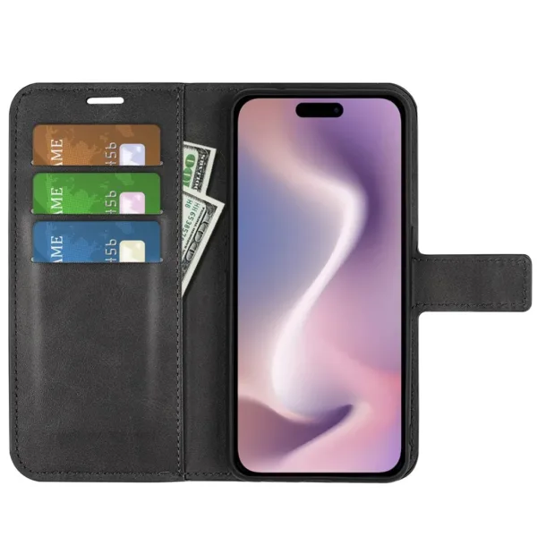 iPhone 16 Cover with card slots - Black - Bild 7