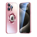 SiGN Magnetic Case iPhone 16 Pro Max with lens protection and logo view - Pink