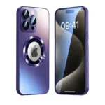 SiGN Magnetic Case iPhone 16 Pro with lens protection and logo view - Purple