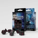 Q-Workshop - Classic RPG Black & red Dice Set (7)