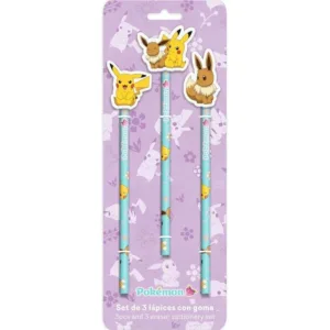 Pokemon Flowers set of 3 pencils