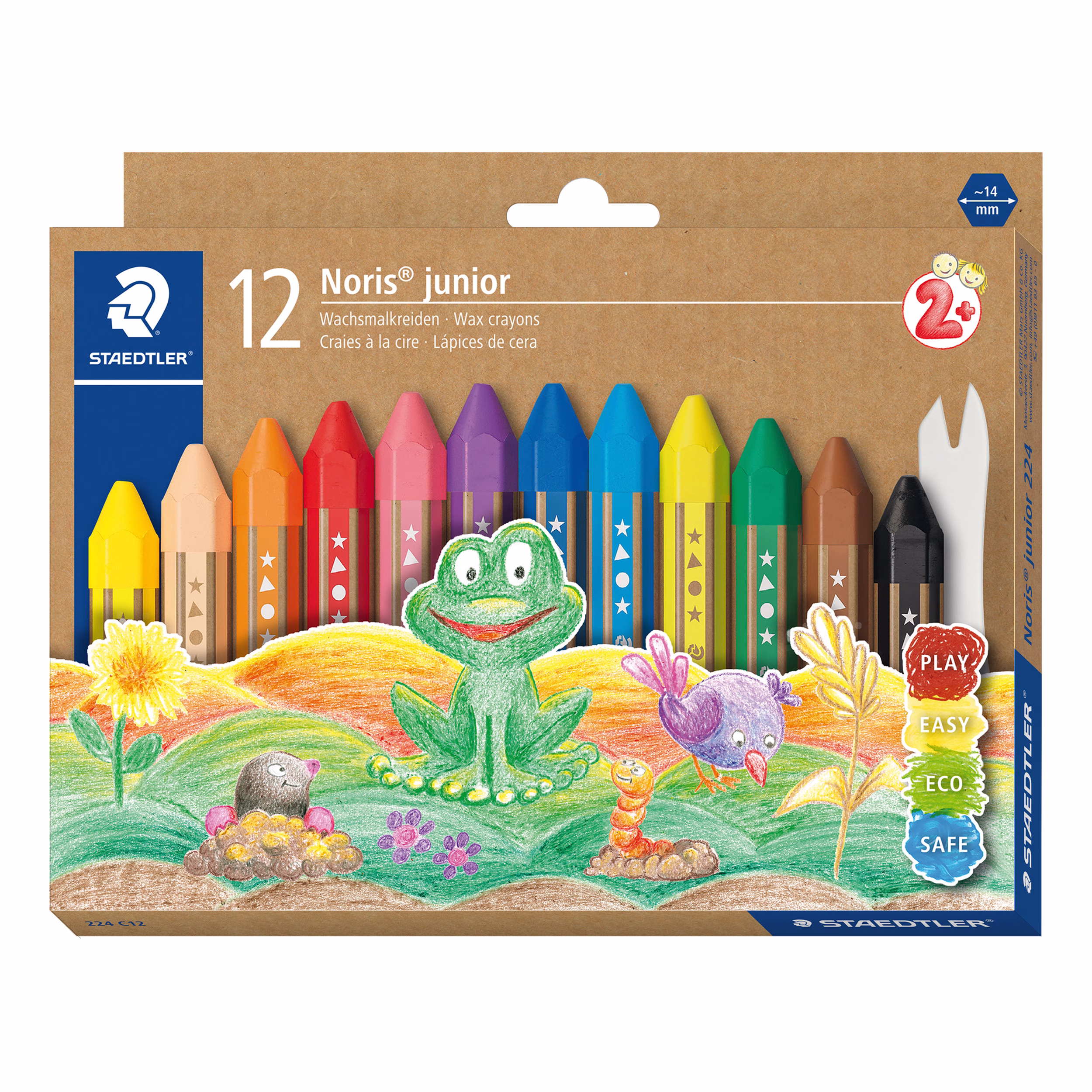 Staedtler - Vaxkritor - 12 färger