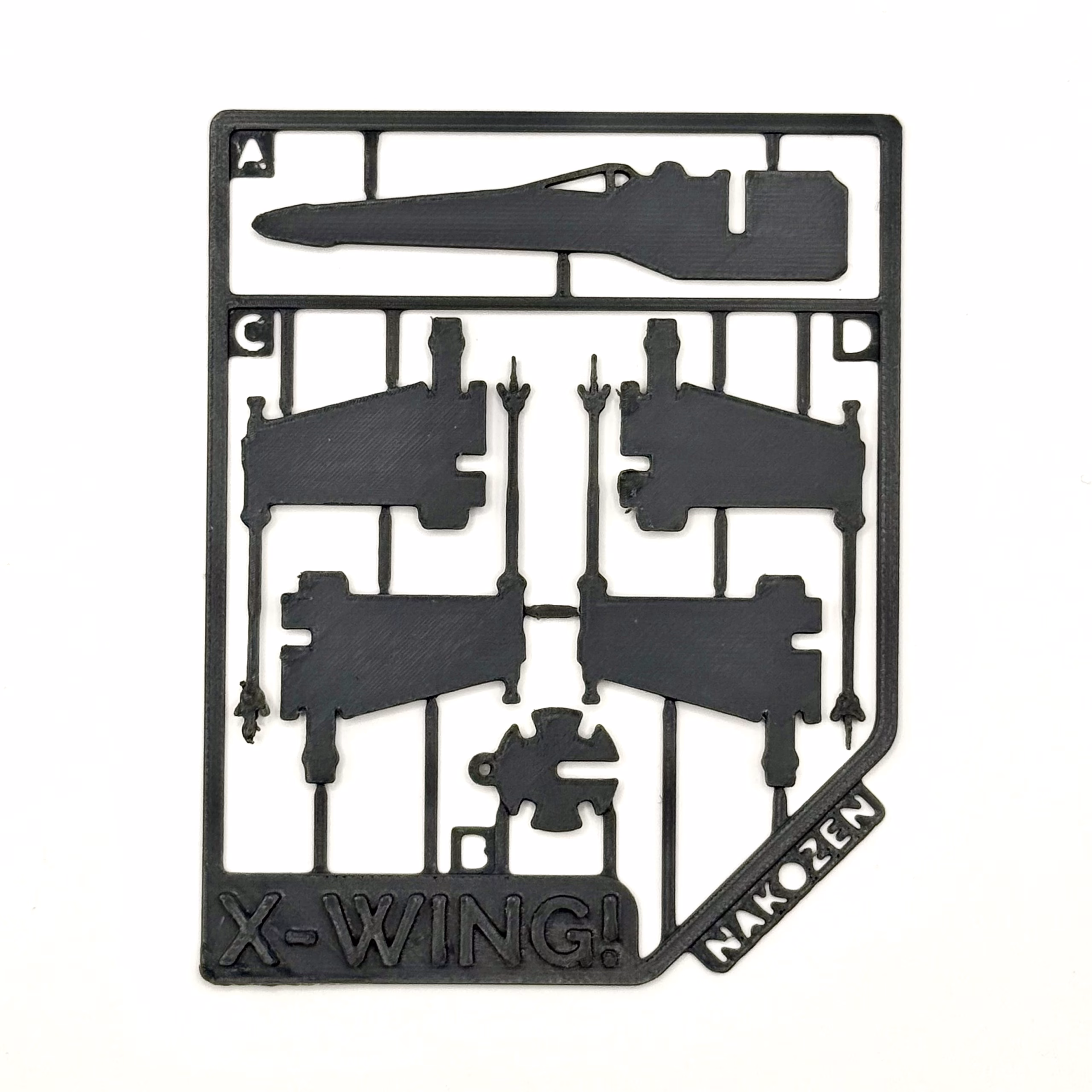 3D-Print - Kit Card - Star Wars - X-Wing - Grey